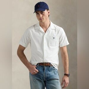 Ralph Lauren Blake White Button Down Shirt | Short Sleeve | Size L